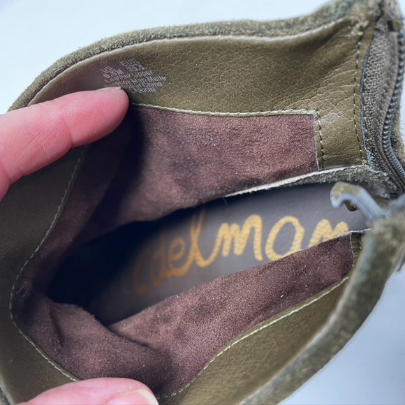 Sam Edelman Womens Olive Green Suede Ankle Heel Bootie  Size 8 - Picture 4 of 12